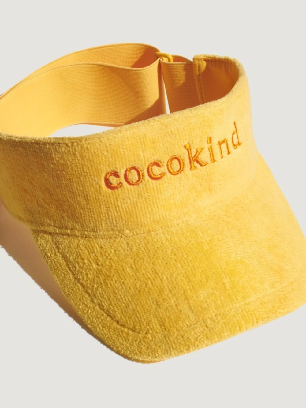 COCOKIND Limited editionTerry Cloth Visor Yellow marigold Elastic adjustable